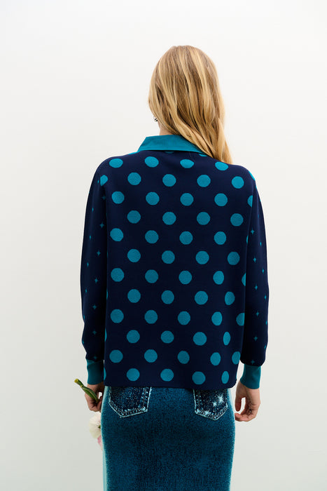 LEDA POINTELLE POLO SHIRT