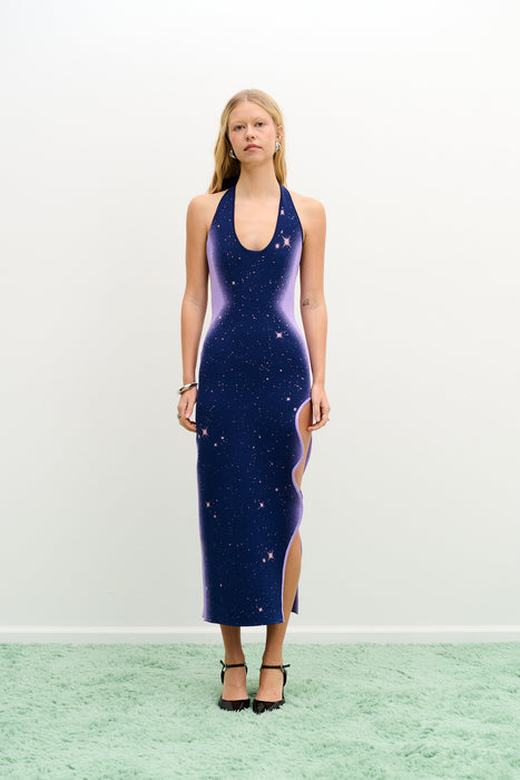 NOAH HALTER NECK LONG DRESS