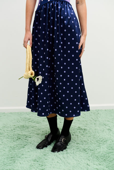 BIANCA MIXED MEDIA LONG DRESS