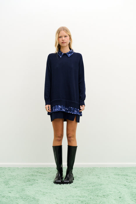 VENUS MERINO WOOL V-NECK DRESS