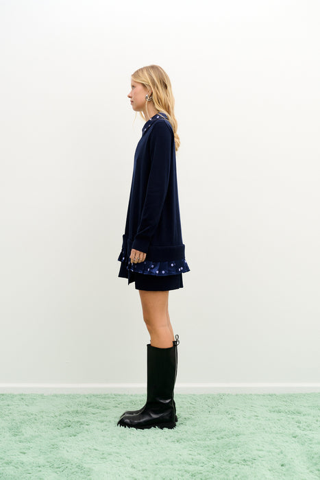 VENUS MERINO WOOL V-NECK DRESS
