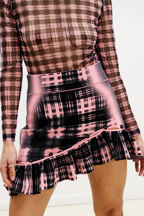GARLEN WAVY MINI SKIRT
