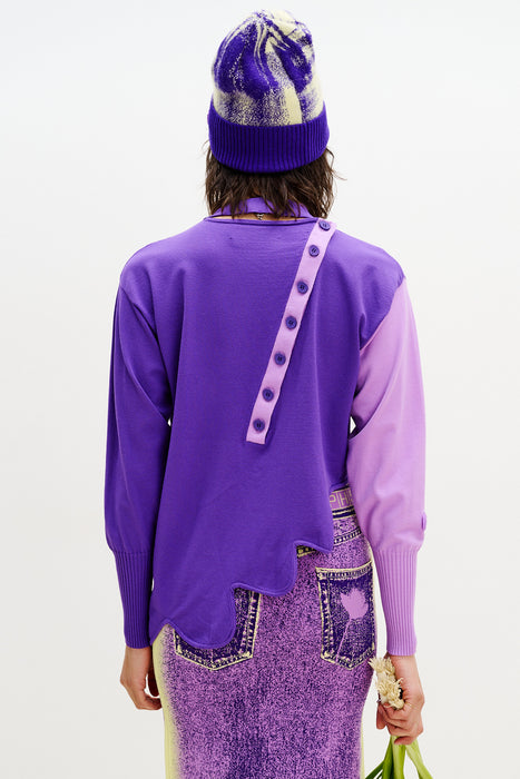 SHARON COLORBLOCK WAVY PULLOVER