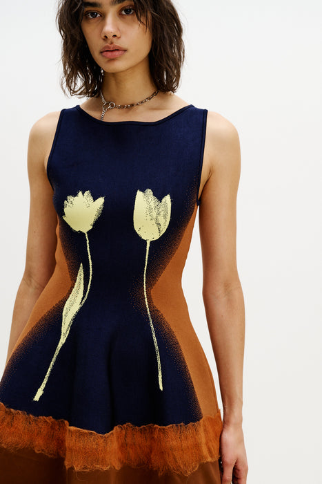 SENNA NEEDLE PUNCH MINI DRESS