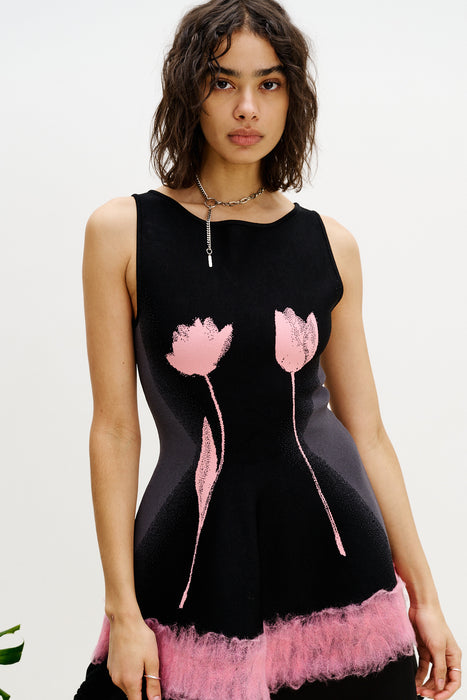 SENNA NEEDLE PUNCH MINI DRESS