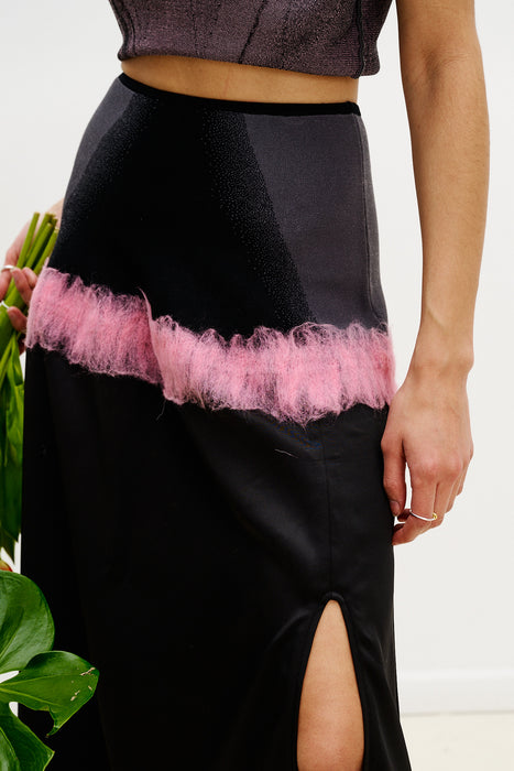 ZINYA NEEDLE PUNCH MAXI SKIRT