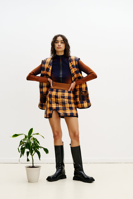 RHODA REVERSIBLE QUILTED SKIRT