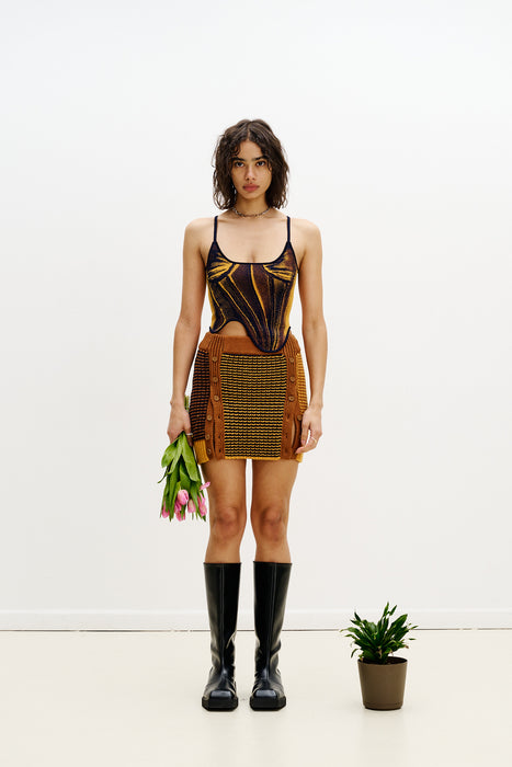 ADDIS MERINO WOOL MINI SKIRT