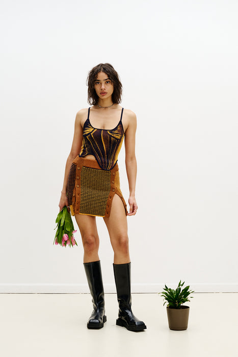 ADDIS MERINO WOOL MINI SKIRT