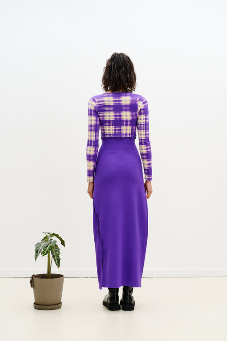 ROSIE COLORBLOCK V-NECK LONG DRESS