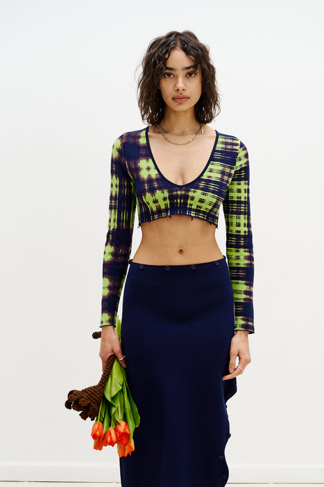 ROSIE COLORBLOCK V-NECK LONG DRESS