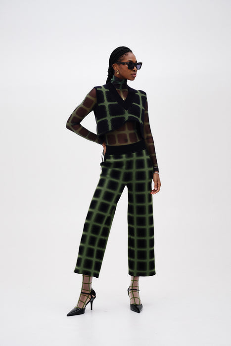 THYME WIDE LEG CROPPED PANTS