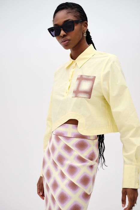 NALA COTTON CROPPED SHIRT