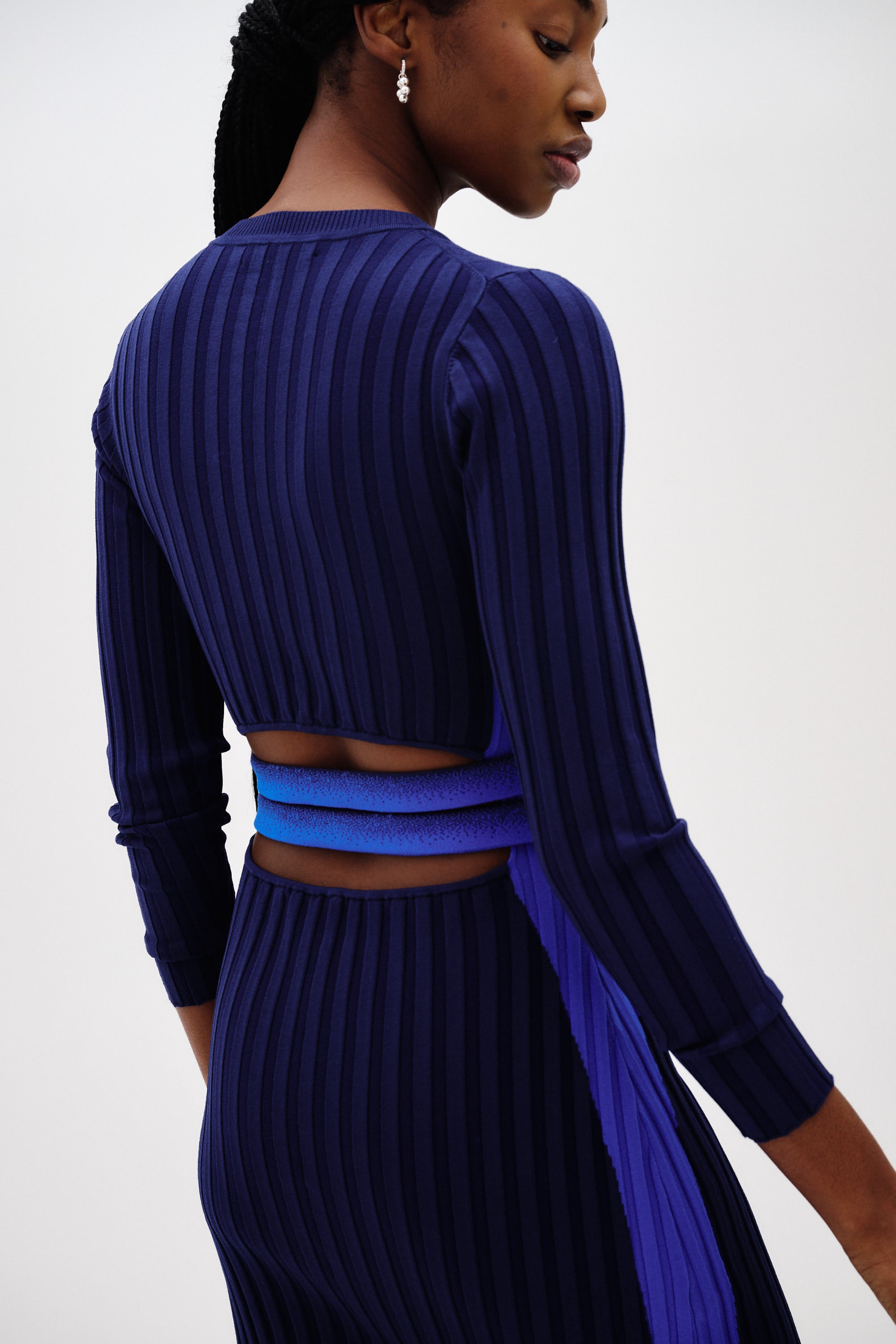 ASTER PLEATED DRESS WITH WAVY SLIT– PH5