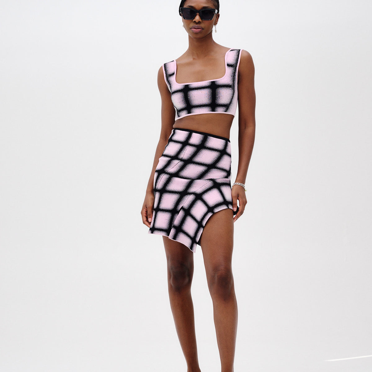 LIZZO UV REACTIVE MINI PLAID SKIRT– PH5