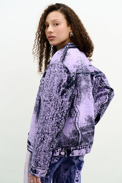 HANA DENIM PRINT OVERSIZED JACKET