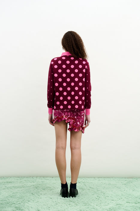 LEDA POINTELLE POLO SHIRT