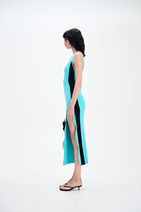 BASIL LONG DRESS WITH OPEN BACK