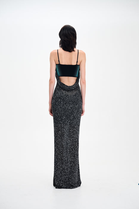 NATASHA SEQUINS MAXI DRESS