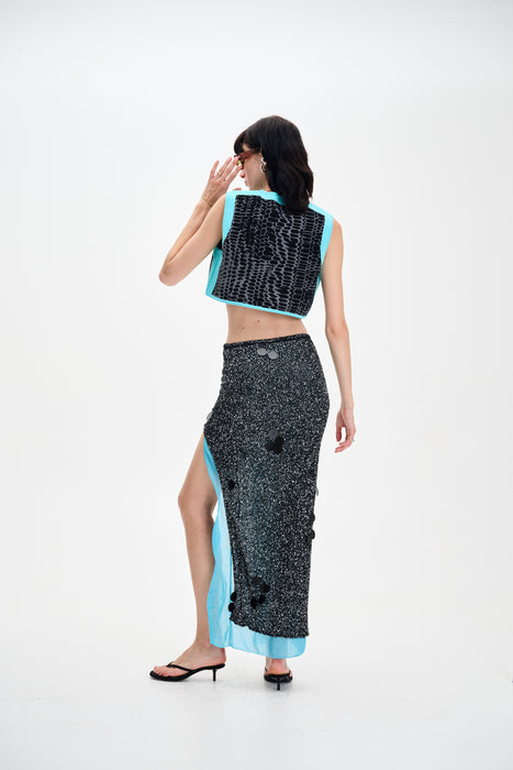 DOLLY SEQUINS LONG SKIRT