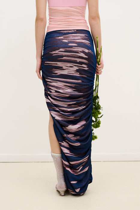 NILE LAKE PRINT LONG SKIRT DRESS