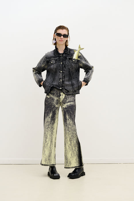 HANA DENIM PRINT OVERSIZED JACKET