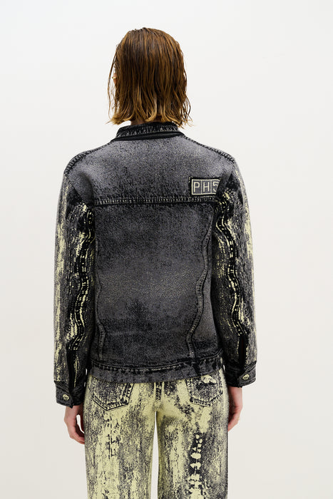 HANA DENIM PRINT OVERSIZED JACKET