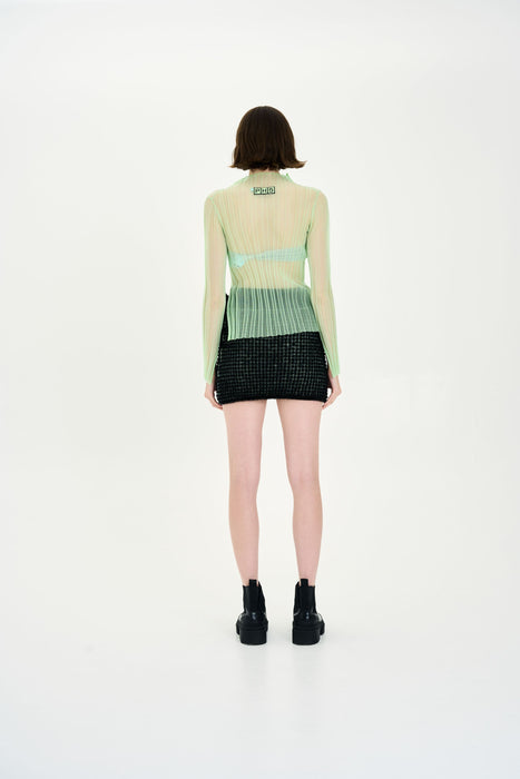 CASSIA METALLIC MINI SKIRT