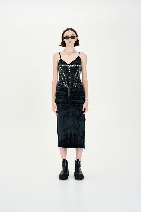 JASMINE DENIM PRINT TANK DRESS