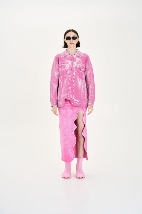 HANA DENIM PRINT OVERSIZED JACKET