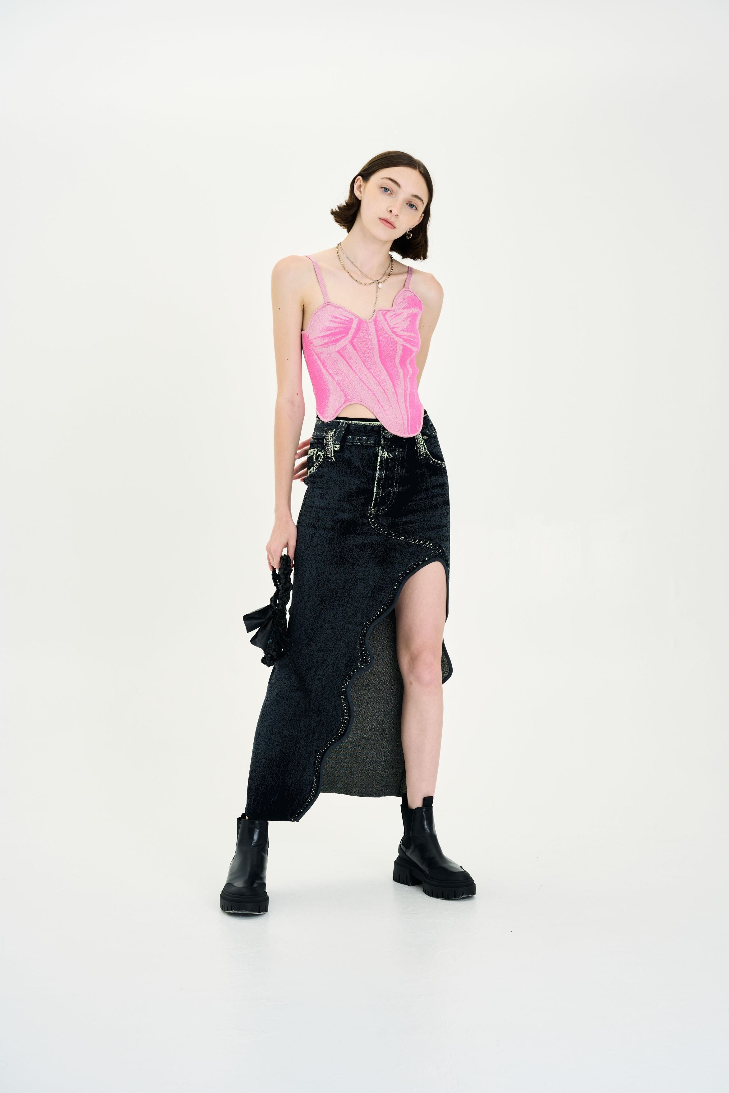 CAMELLIA DENIM PRINT TANK TOP– PH5