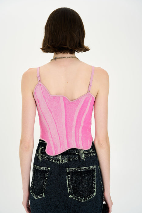 CAMELLIA DENIM PRINT TANK TOP