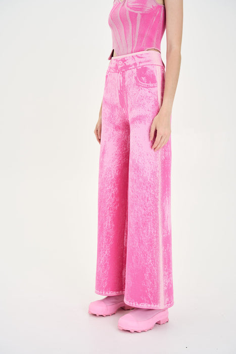 LASTINCH All Size's Solid Pink Palazzo Pants XXS-8XL