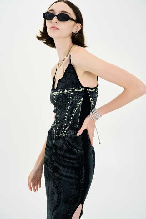 JASMINE DENIM PRINT TANK DRESS