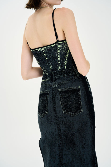 JASMINE DENIM PRINT TANK DRESS