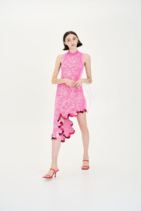 IRIS SIGNATURE WAVY DRESS WITH SEQUINS