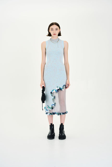 IRIS SIGNATURE WAVY DRESS WITH SEQUINS