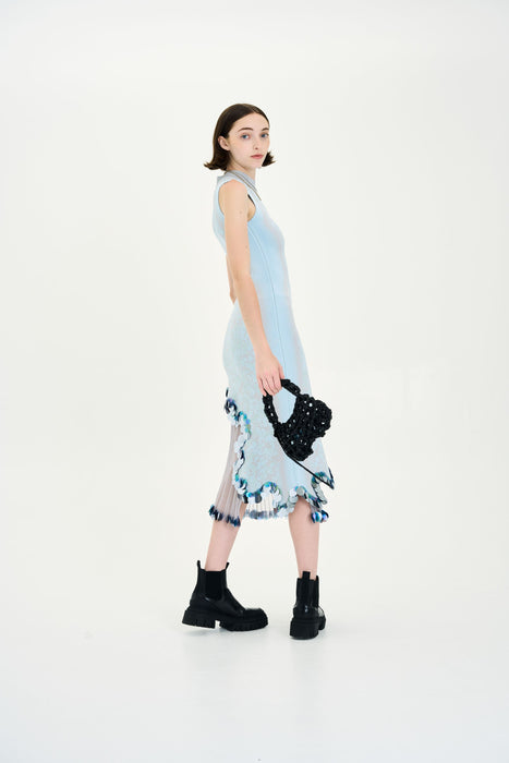 IRIS SIGNATURE WAVY DRESS WITH SEQUINS