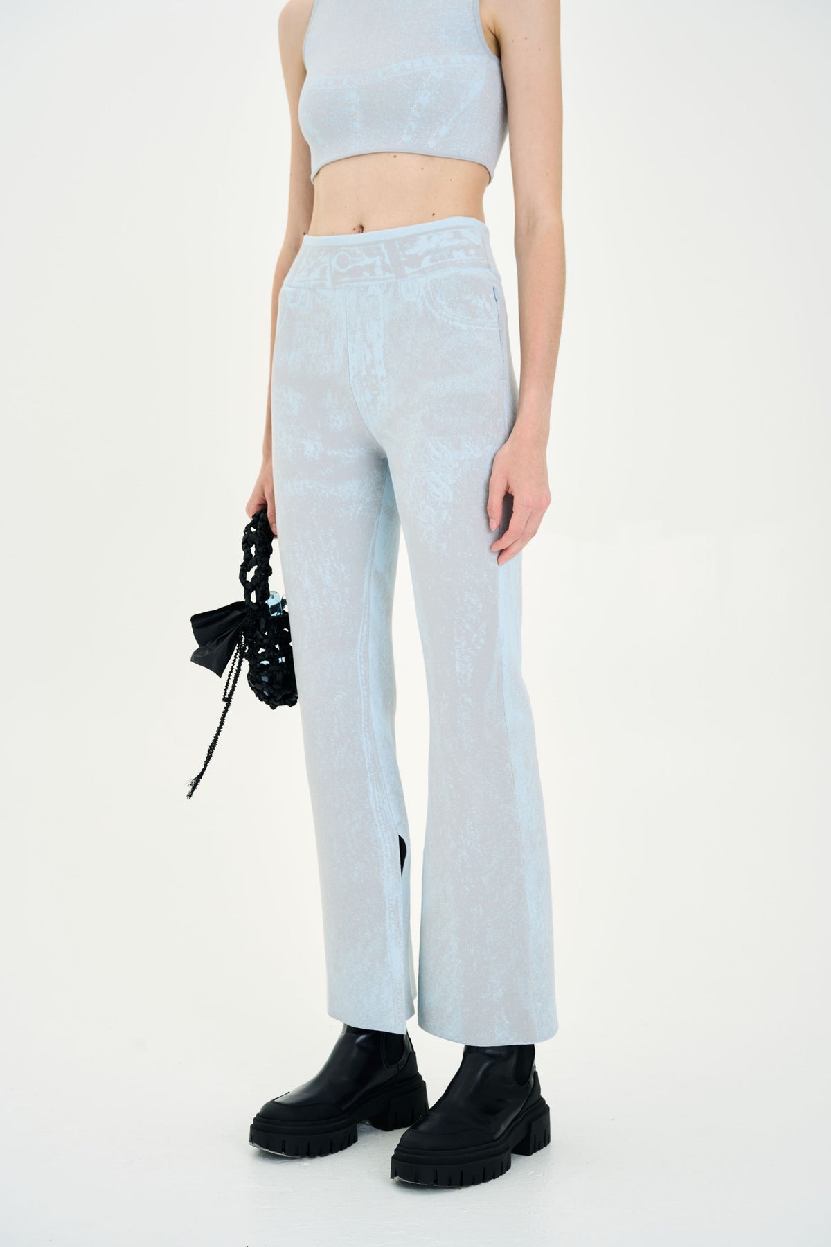 TOBY SKINNY FAKE DENIM PANTS WITH SLIT – PH5