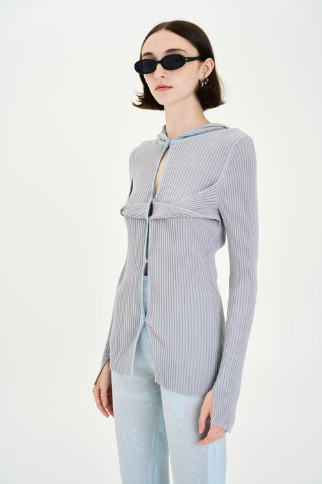 ORCHID METALLIC LONG SLEEVE HOODY