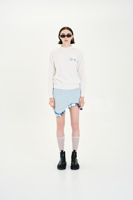 ARBOR WAVY MINI SKIRT WITH SEQUINS