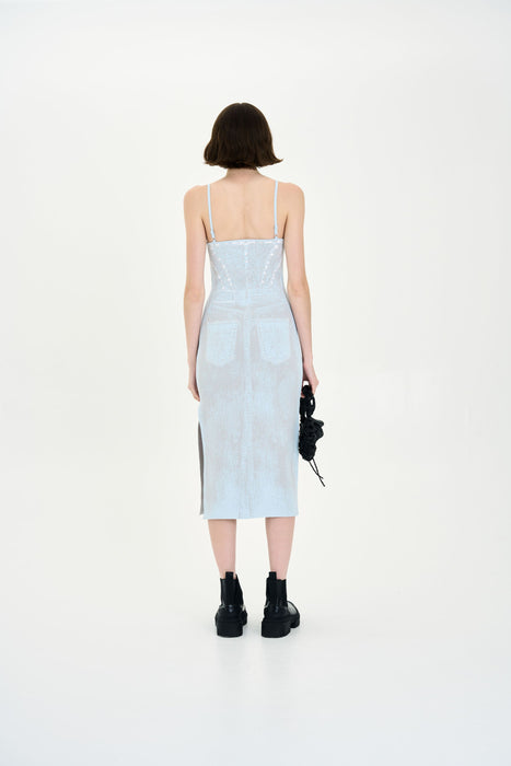 JASMINE DENIM PRINT TANK DRESS