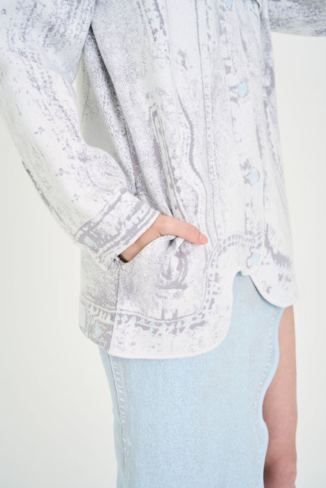 HANA DENIM PRINT OVERSIZED JACKET