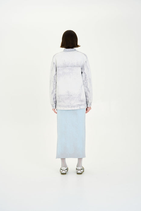 HANA DENIM PRINT OVERSIZED JACKET