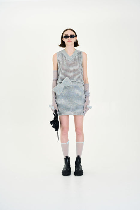 CASSIA METALLIC MINI SKIRT