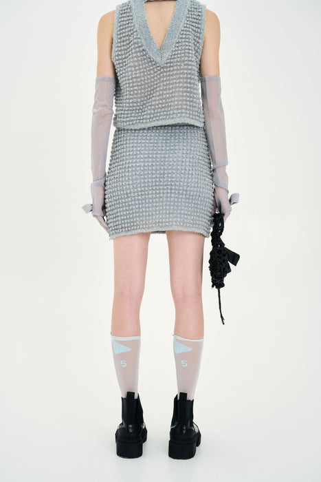 CASSIA METALLIC MINI SKIRT