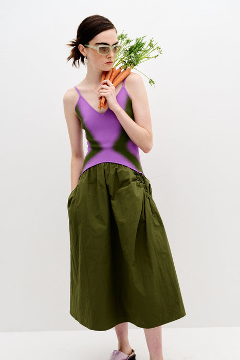 CHILI MIXED MEDIA TANK DRESS