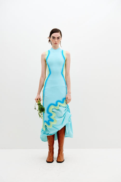 BROOKLYN WAVY ASYMMETRIC DRESS