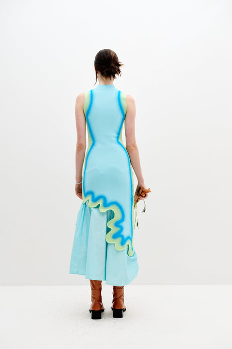 BROOKLYN WAVY ASYMMETRIC DRESS