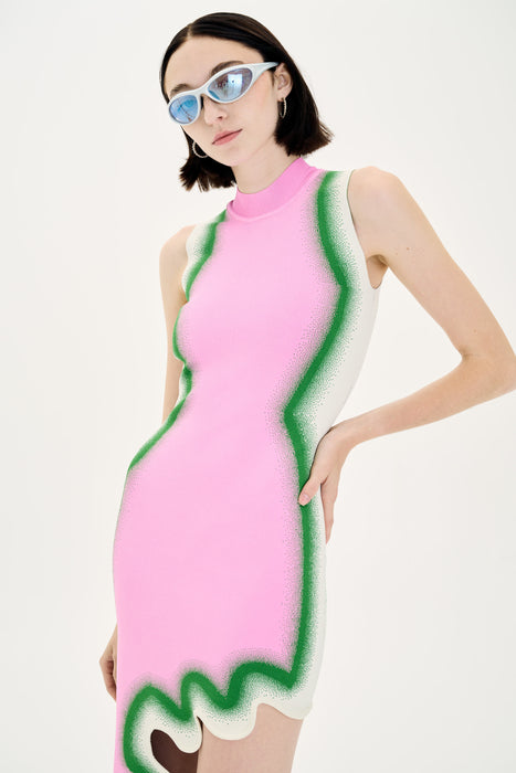 BROOKLYN WAVY ASYMMETRIC DRESS